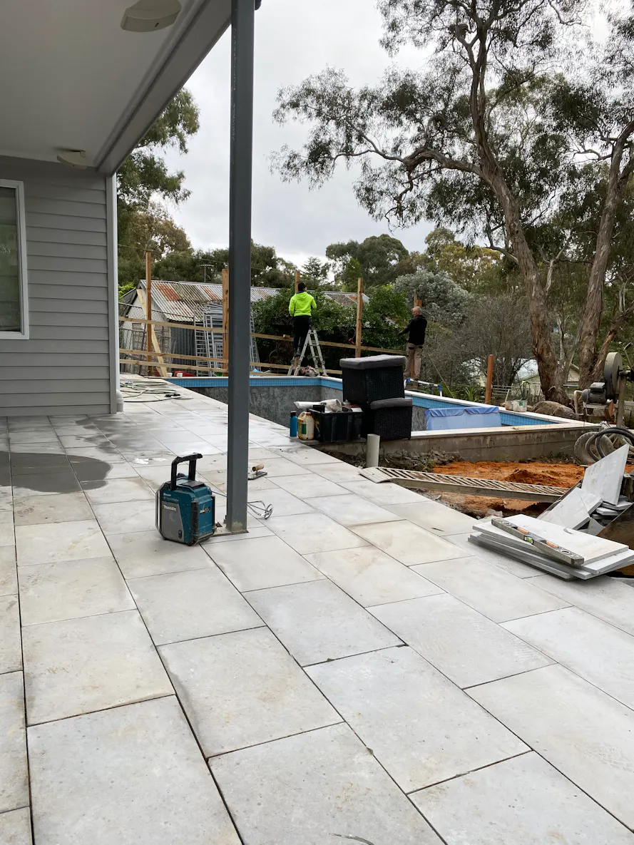 Family home in Montmorency, Melbourne with full front and backyard landscaping in progress by Land Sculpture