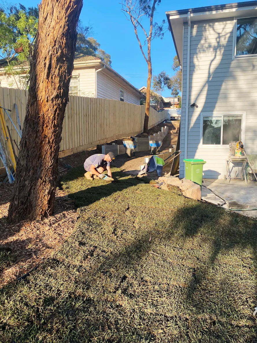 Family home in Montmorency, Melbourne with full front and backyard landscaping in progress by Land Sculpture
