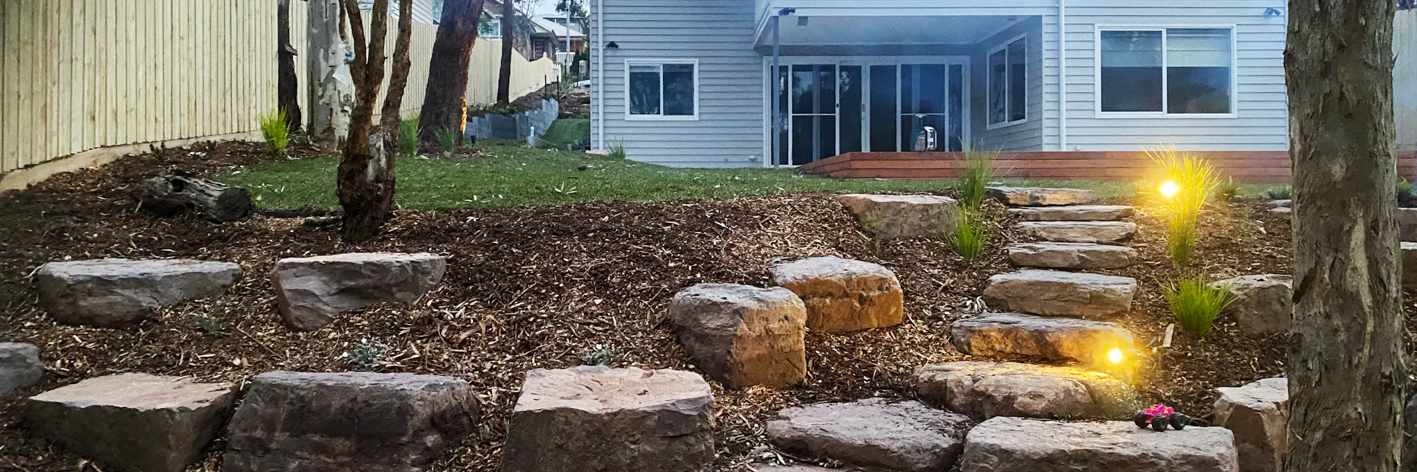 Family home in Montmorency, Melbourne with full front and backyard landscaping by Land Sculpture